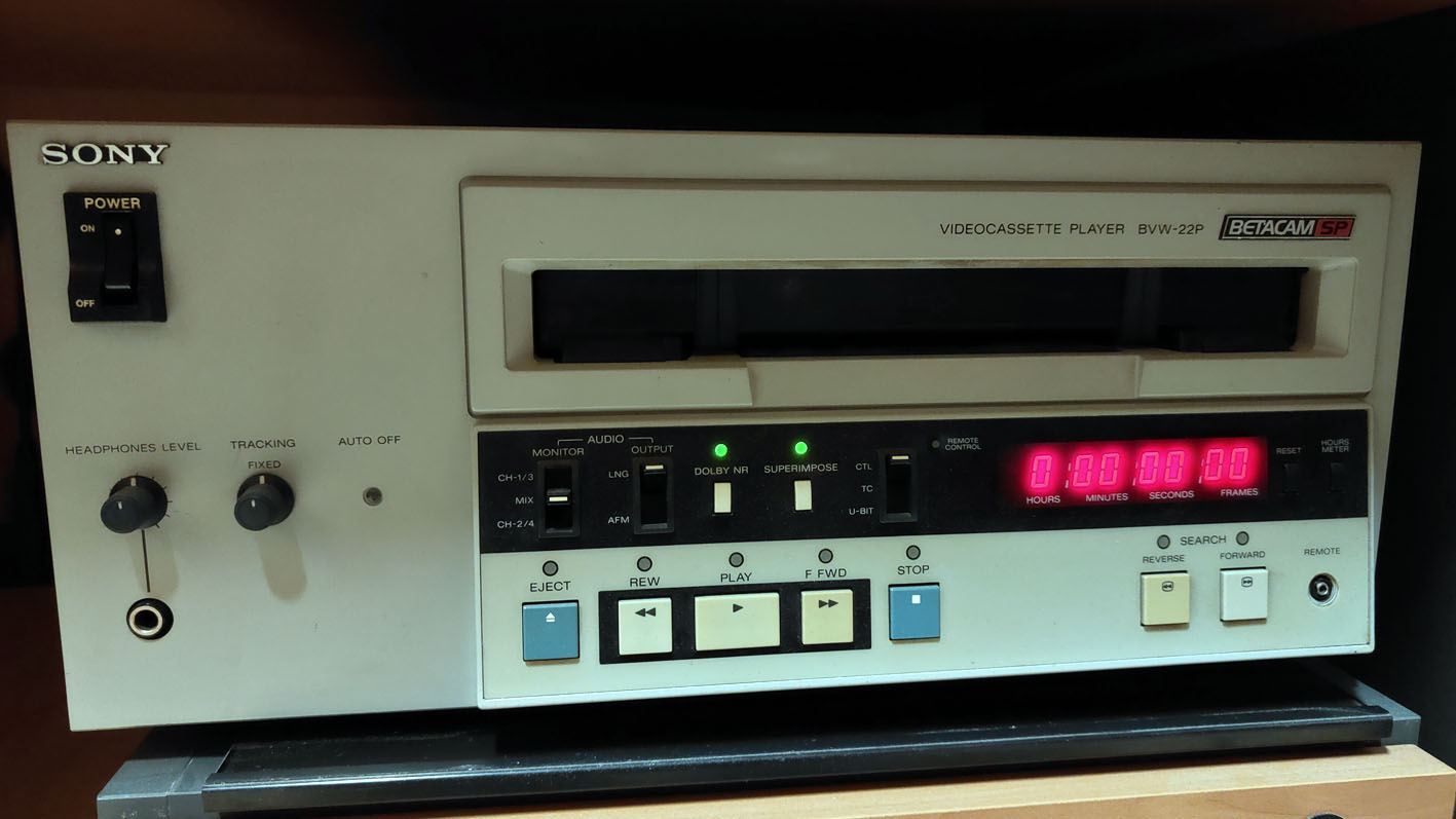 Reproductor Betacam BVW-22P SP.